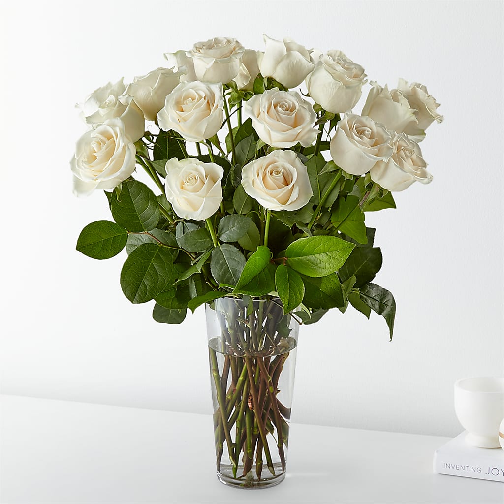 Long Stem White Rose Bouquet – Miles Of Flowers, Dothan AL