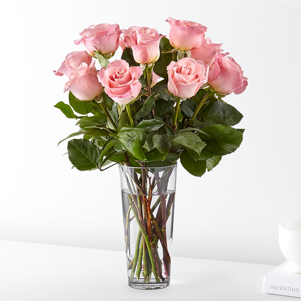 Long Stem Pink Rose Bouquet – Miles Of Flowers, Dothan AL
