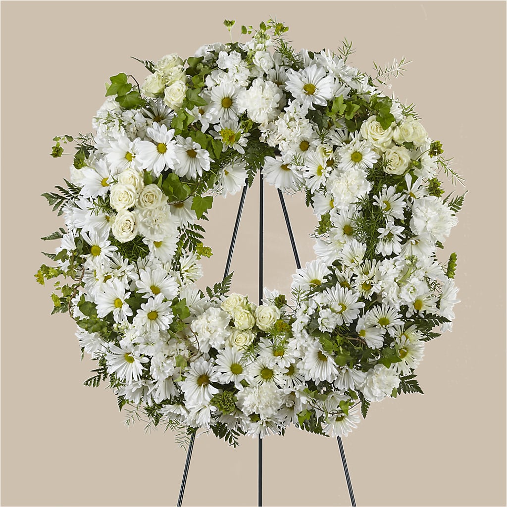 Faithful Wishes Wreath – Miles Of Flowers, Dothan AL