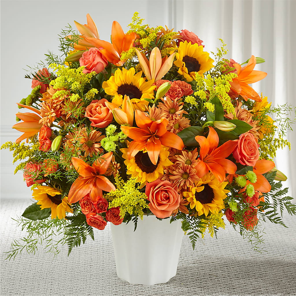 Harvest Thoughts Floor Basket – Miles Of Flowers, Dothan AL