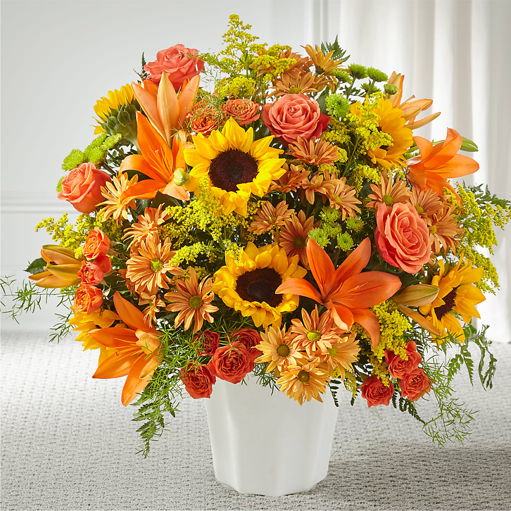 Harvest Thoughts Floor Basket – Miles Of Flowers, Dothan AL