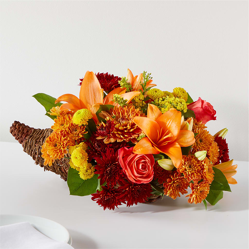 Bouquet of Blessings Cornucopia – Miles Of Flowers, Dothan AL