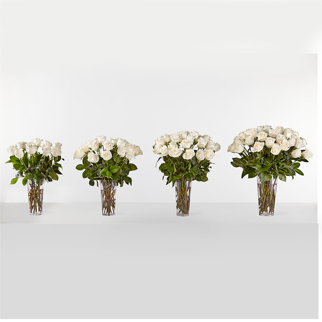 Long Stem White Rose Bouquet –  Miles Of Flowers, Dothan AL