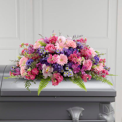 Glorious Garden Casket Spray –  Miles Of Flowers, Dothan AL