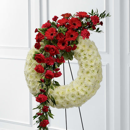 Graceful Tribute Wreath –  Miles Of Flowers, Dothan AL