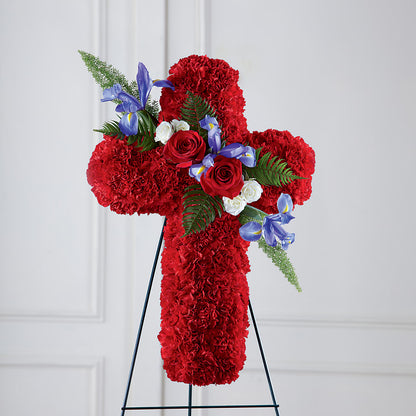 Faithful Hero Floral Cross –  Miles Of Flowers, Dothan AL