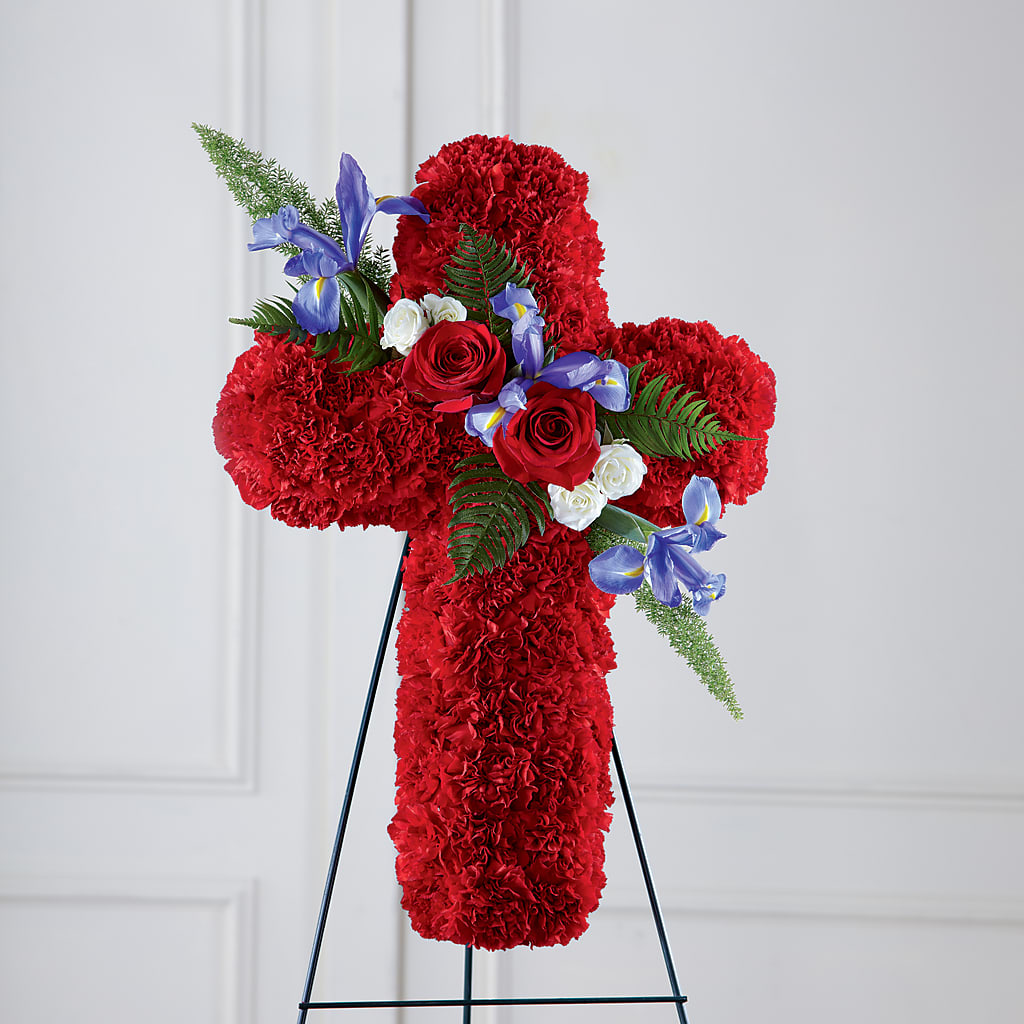 Faithful Hero Floral Cross –  Miles Of Flowers, Dothan AL