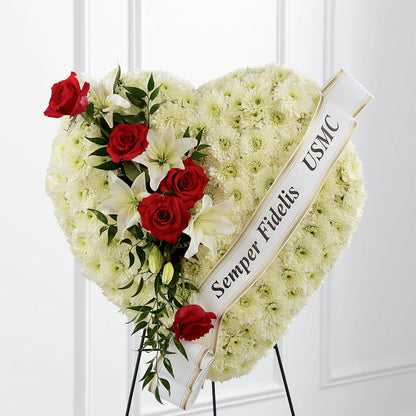 Heartfelt Hero Standing Heart –  Miles Of Flowers, Dothan AL