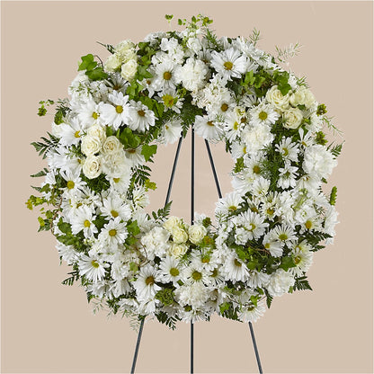Faithful Wishes Wreath –  Miles Of Flowers, Dothan AL