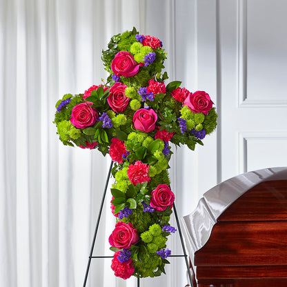 Tribute Rose Floral Cross –  Miles Of Flowers, Dothan AL