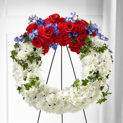 Patriotic Passion Wreath –  Miles Of Flowers, Dothan AL