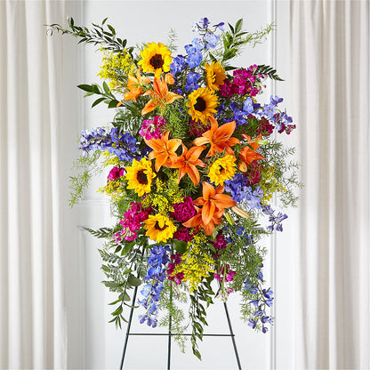 Sunlit Memories Standing Spray (Standard) –  Miles Of Flowers, Dothan AL