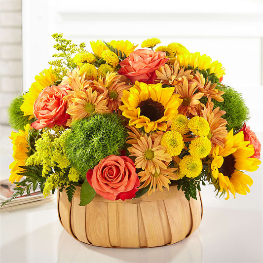 Harvest Sunflower Basket –  Miles Of Flowers, Dothan AL