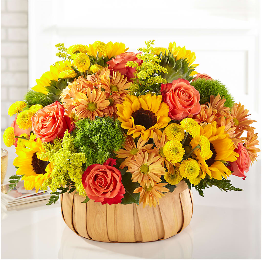 Harvest Sunflower Basket –  Miles Of Flowers, Dothan AL