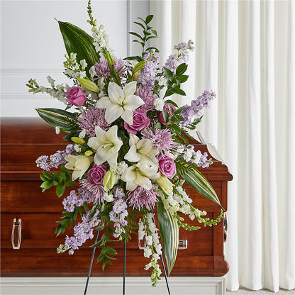 Grateful Hearts Standing Spray –  Miles Of Flowers, Dothan AL